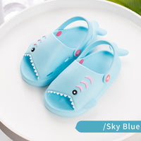 Zapatillas de dibujos animados lindos para niños y niñas Zapatos de jardín de tiburón pequeño