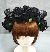 Tocado Shofar Dark Rose Lolita Cos