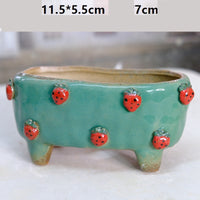 Stoneware Succulent Plant Pot