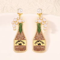 Light Luxury Carnival Cute Wine Bottle Trendy Grace Versatile New Earrings