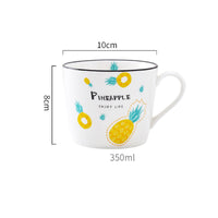 Nordic Fruit Print Breakfast Mugs