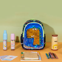 Mochila de jardín de infantes Mochila de dinosaurio con brillo