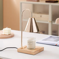 Lampe à cire fondante d'aromathérapie, veilleuse d'ambiance en bois