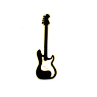 Rock Guitar Microphone Metal Brooch