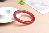 Natural Strawberry Crystal Bangle Bracelet
