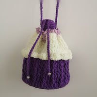 Strawberry Cupcake Knitted Bucket Bag