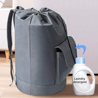 Bolsa de lavandería con cordón y correa para el hombro de tela Oxford portátil