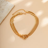 Metallic Texture Knotted Chain Choker Necklace
