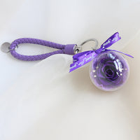 Eternal Rose Wristlet Keychain Car Bag Hanging Ornament Gift