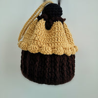 Strawberry Cupcake Knitted Bucket Bag