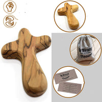 Olive Wood Pocket Cross Gift