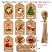 Kraft Paper Christmas Printed Gift Tags