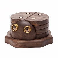 Solid Wood Creative Mobile Phone Holder Tissue Box Coasters