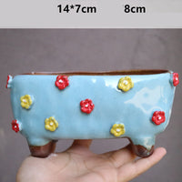 Stoneware Succulent Plant Pot