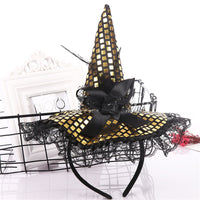 Bandeau chapeau de sorcière à paillettes