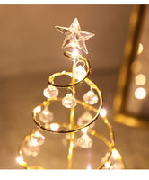 Gold Silver Spiral LED Christmas Tree