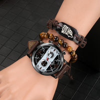 Men's Quartz Watch  Bracelet Gift Set Box