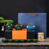 Simple Ceramic Kung Fu Tea Set Gift Box