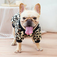 Leopard Print Fuzzy Dog Sweatshirt
