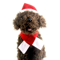 New Dog Christmas Hat Pet Clothing Hat Scarf Set Red
