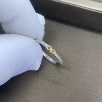 Conjunto de anillos de plata con corazón infinito para madre e hija