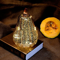 Lanterne citrouille décorative en verre d'Halloween