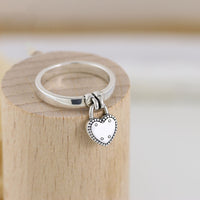 Love Lock Love Pendant Ring