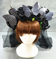 Tocado Shofar Dark Rose Lolita Cos