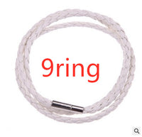 Bracelet tressé en cuir véritable, perles en acier inoxydable personnalisées, bracelet à breloques avec nom