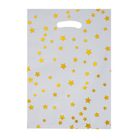 Solid Color Gold Star Aluminum Film Party Favor Gift Bags (10 Pcs)