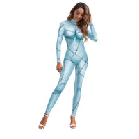Disfraz de Halloween, Navidad, noche de terror, disfraz de Sally, juego de rol, pantalones de una pieza con estampado Digital 3D