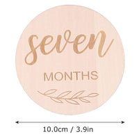 Wooden Baby Photography Props Wood Piece Month Commemorative Wooden Card Wooden