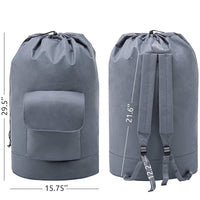 Bolsa de lavandería con cordón y correa para el hombro de tela Oxford portátil