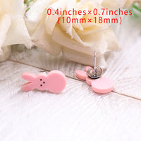 Cute Easter Bunny Shape Acrylic Earrings