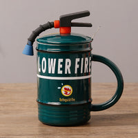 Fire Extinguisher Design Mug with Lid
