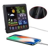 Wireless Weather Clock With Multi-function Touch Screen Keys