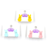 Cute Easter Bunny Shape Acrylic Earrings