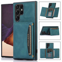 Three-Fold Wallet Leather Samsung Phone Case