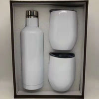 304 Stainless Steel 500ml Insulated Wine Bottle Wine Cup Gift Box Set