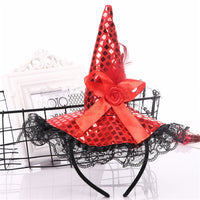 Bandeau chapeau de sorcière à paillettes