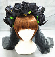 Tocado Shofar Dark Rose Lolita Cos