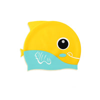 Gorro de natación de silicona con dibujos animados para niños