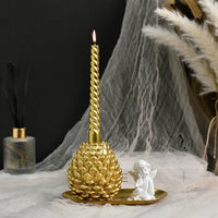 Candelabro navideño con forma de piña