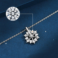 Collier flocon de neige rotatif en argent 925