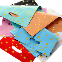 Solid Color Gold Star Aluminum Film Party Favor Gift Bags (10 Pcs)
