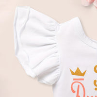 Newborn Baby Girl Outfits Infant Letter Print Romper Tutu Skirt Set