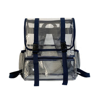Mochila transparente con solapa superior