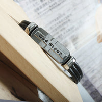 Christian God Bless Titanium Steel Bracelet
