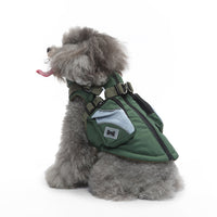 Cotton Chest-Back Zip Winter Dog Jacket