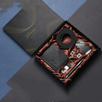 Belt Wallet Keychain Pen Practical 4 Pcs Gift Sets (Mens)